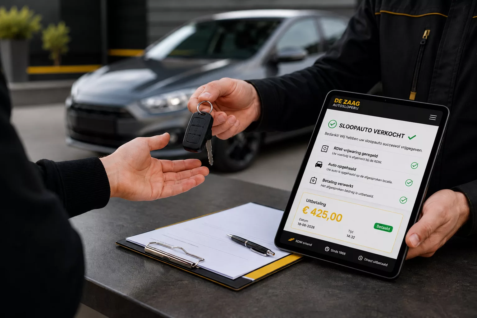 Sell ​​your scrap car to Autosloperij De Zaag near Rotterdam with immediate payment and RDW deregistration.